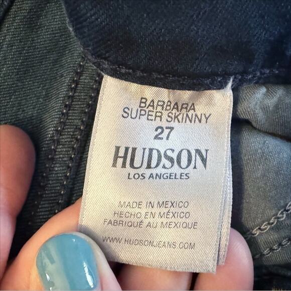 Hudson Barbara Super Skinny Jeans women size 27 Blue Dark Wash high rise Bodycon - Picture 4 of 11
